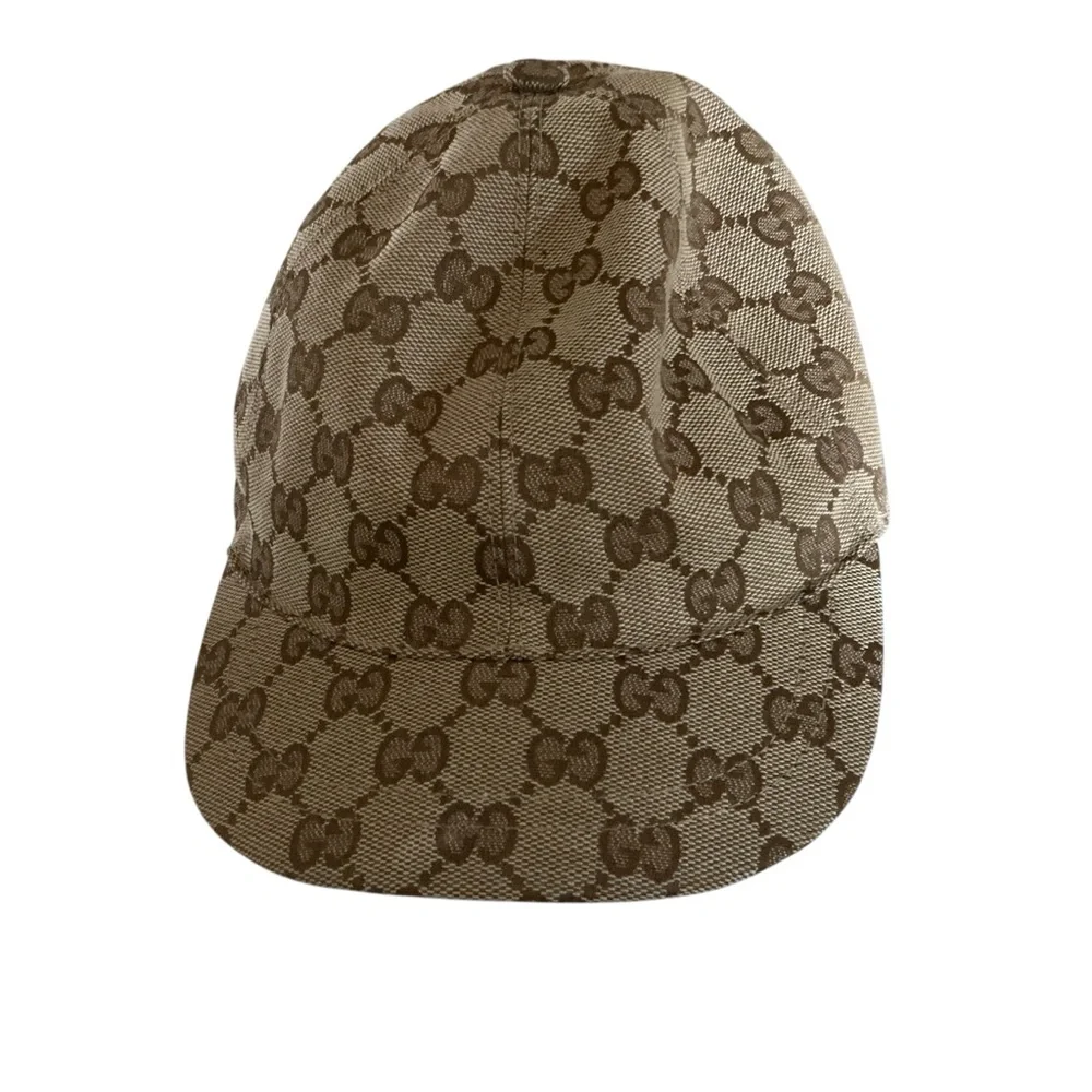 Gucci kids supreme GG designer baseball hat beige brown GG monogram size S